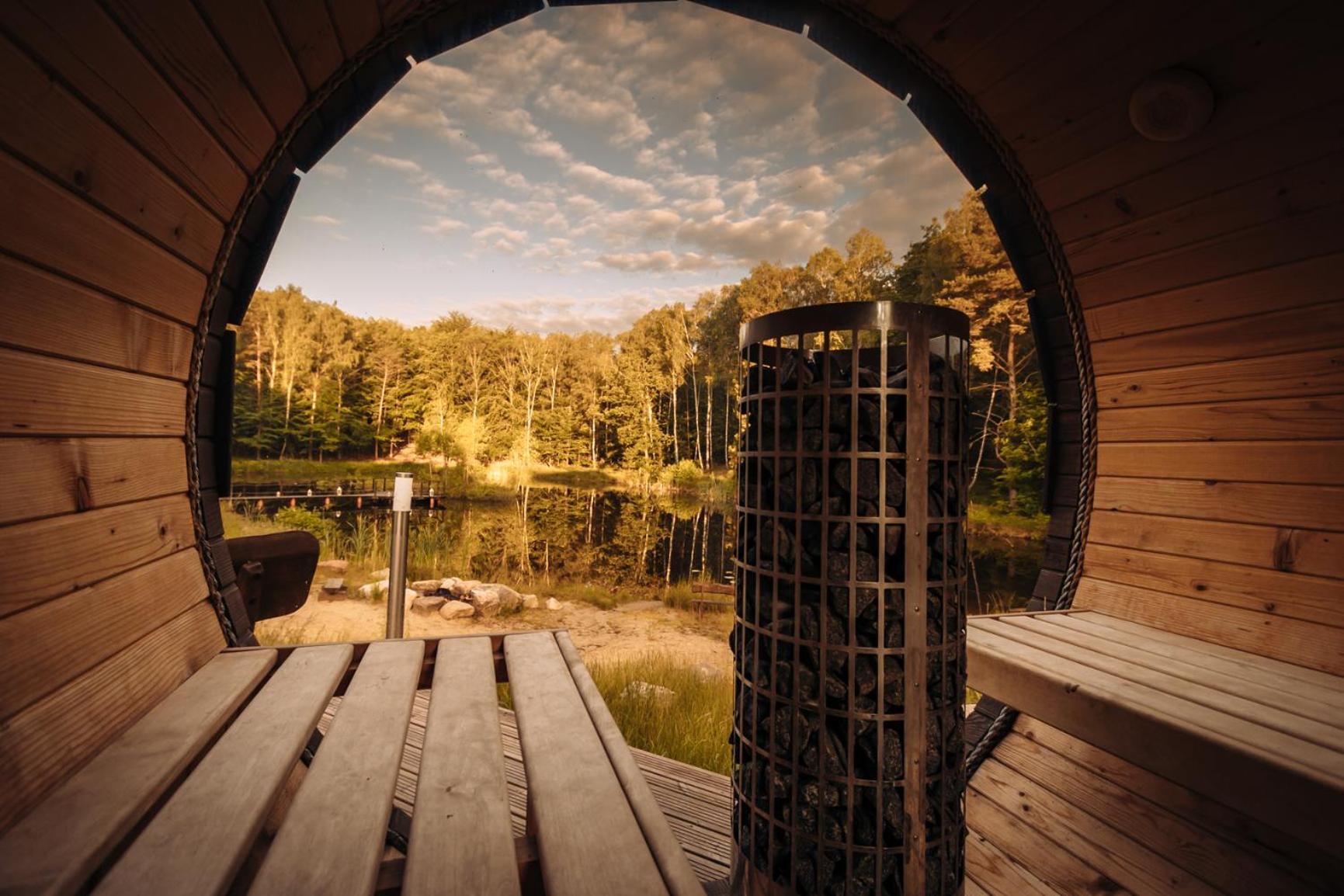 Osada Skoczkowo Komfortowe Domki Z Jacuzzi Nad Jeziorem- Sauna- Balia- Prywatny Staw Wedkarski Podiazy Экстерьер фото